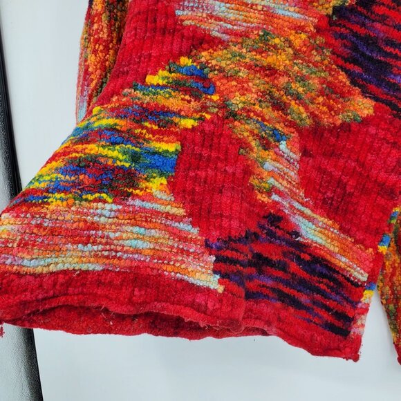 Homemade Abstract Textured Raised 3D Turtleneck Boxy Fit Pullover Sweater Top - Picture 5 of 9